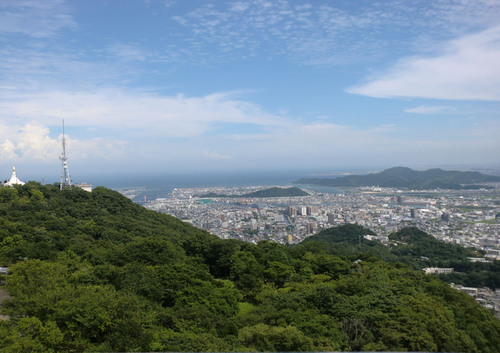 眉山基地局より望む徳島市